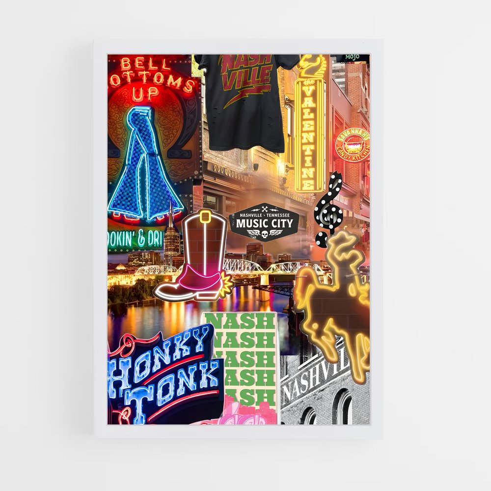 Poster Neon Nashville – affiche Danse (vue 3)